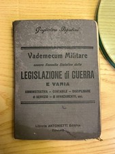 Volume Vademecum militare Legislazione di Guerra Populini 1916, używany na sprzedaż Volume Vademecum militare Legislazione di Guerra Populini 1916, używany na sprzedaż  Wysyłka do Poland