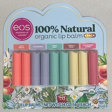 Usado, Conjunto de 9 palitos de bálsamo labial orgânico eos com manteiga de karité e benefícios do óleo de coco comprar usado  Enviando para Brazil