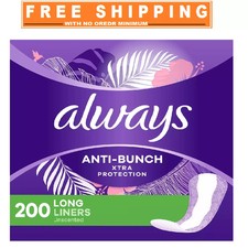 Forros diários Always Anti-Bunch Xtra Protection sem perfume longos, 200 ct. comprar usado  Enviando para Brazil
