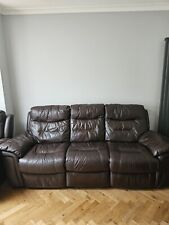 Dfs brown leather for sale  PINNER