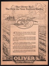 1918 Canadian Oliver Tractor Plow print anúncio nº. Arado 7 para trator Fordson comprar usado  Enviando para Brazil