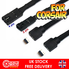Usado, Adaptador Corsair RGB para placa-mãe ARGB 3 pinos cabo 5V - preto trançado - 50cm comprar usado  Enviando para Brazil
