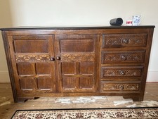 Carved oak sideboard for sale Carved oak sideboard for sale  MITCHAM