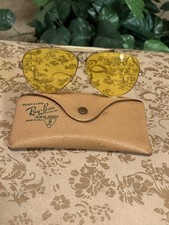 Óculos de tiro vintage Ray Ban aviador lentes amarelas Bausch & Lomb folheadas a ouro, usado comprar usado Óculos de tiro vintage Ray Ban aviador lentes amarelas Bausch & Lomb folheadas a ouro, usado comprar usado  Enviando para Brazil