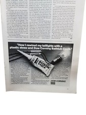 1973 Dow Corning Banheira Calafetagem Estampa Vintage Anúncio Lanterna Traseira Fixa Faça Você Mesmo Silicone Promo, usado comprar usado  Enviando para Brazil
