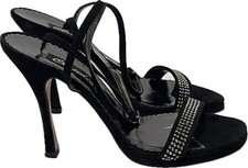 Sapatos femininos Claudio Milano camurça cristal tamanho 39 Itália varejo $420 comprar usado  Enviando para Brazil