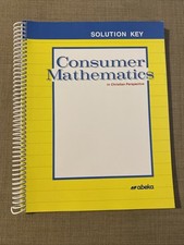 Consumer mathematics solution for sale  Florence