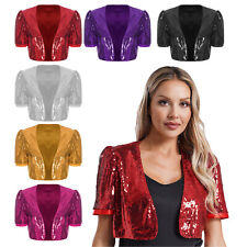 Cardigã feminino festa roupa externa jaqueta de noite fantasia de ombros tops de dança bolero comprar usado  Enviando para Brazil