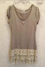 Robe viscose beige d'occasion  Bourg-de-Thizy