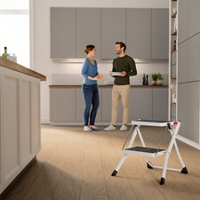 Hailo MK60 Mini Klapptritt weiß 2 Stufen Tritt Leiter Hocker Trttleiter gebraucht kaufen  Oberhausen