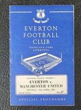 Programme everton manchester for sale  BEDFORD