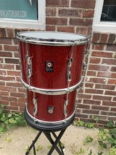 Quantidade 2 Toms PREMIER fabricados no Reino Unido 12” e 13” Red Sparkle - BATERIAS FABRICADAS NA Inglaterra comprar usado  Enviando para Brazil