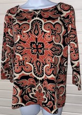Túnica TALBOTS tamanho PETITES GRANDE LP estampa mandala algodão stretch em excelente estado usado comprar usado  Enviando para Brazil