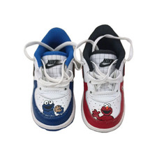 Tênis infantil personalizado Sesame Street Nike Force 1 LV8 Cookie Monster & Elmo 6C comprar usado  Enviando para Brazil