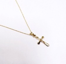 Colar com pingente de ouro 14k infantil Macy's com destaque de diamante cruz, usado comprar usado  Enviando para Brazil
