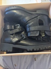 Black leather biker for sale  EXETER