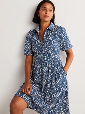 Boden - Mini Jersey Shirt Dress - Sukienka Sukienka koszulowa Wzór Kieszenie UK 12 P EU 40, używany na sprzedaż  PL