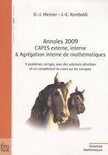 Annales 2009 capes d'occasion  France