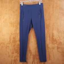 Leggings femininas ATHLETA pequenas azuis com zíper bolsos entalhe tornozelo estelar comprar usado  Enviando para Brazil