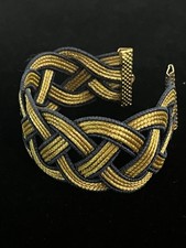 Bracelete de punho brasileiro vintage capim dourado grama larga dourado comprar usado  Enviando para Brazil