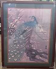 Elegant peacock framed for sale  Chantilly