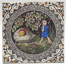 Lareira antiga azulejo Imp e ouriço por The Decorative Art Tile Co C1885 comprar usado  Enviando para Brazil