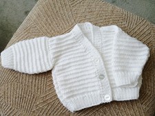 Baby cardigan white for sale  DARTFORD