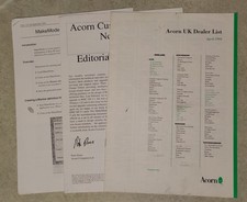 Acorn archimedes documentation for sale  ALFRETON