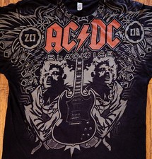 Camisa ACDC Black Ice Tour - Extra Grande - Banda Rock Metal Stoner Angus SG Guitarra AC/DC comprar usado  Enviando para Brazil