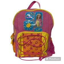 Mochila vintage Barbie livro escolar mochila lona rosa cordão bolsos com zíper comprar usado  Enviando para Brazil