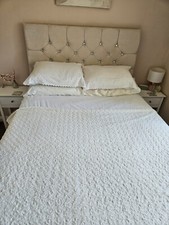 Cream crushed velvet for sale  READING