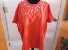 Camisa Country Store feminina tamanho 3XL vermelha manga curta com brilho de lantejoulas comprar usado  Enviando para Brazil