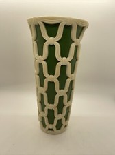 Vaso de plástico Green Macramê Line E O Brody Cleveland EUA MCM meados do século moderno comprar usado  Enviando para Brazil