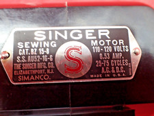 Motor de máquina de costura vintage Singer BZ 15-8 com 99 montagens testadas comprar usado  Enviando para Brazil