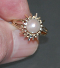 Goldring perle 585er gebraucht kaufen  Seeheim-Jugenheim