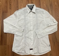 Camisa masculina Fender Custom Shop XL bordada ocidental pérola Snap Fleur De Lis comprar usado  Enviando para Brazil