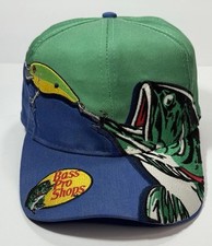 Boné Snapback Vintage Bass Pro Shops Chapéu Grande Logotipo Isca de Pesca Anos 90 Verde Split comprar usado  Enviando para Brazil
