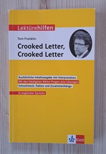 Lektürenhilfe crooked letter gebraucht kaufen  Riedlingen