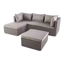 Conjunto de 8 capas de almofadas de reposição para cadeira de jardim de vime sofá externo cinza, usado comprar usado  Enviando para Brazil