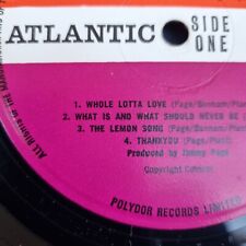 Led Zeppelin II 1st UK Press1969 Red Plum Lemon Song on Label A2B2 Near EX comprar usado  Enviando para Brazil