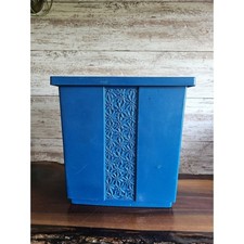Lixeira Vintage Flor Plástica Azul Margarida FESCO 12" MCM Cor Rara  comprar usado  Enviando para Brazil