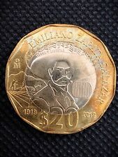 MONEDA MEXICANA BIMETÁLICA $20 PESOS 2019 EMILIANO ZAPATA SALAZAR MUY BUENA MONEDA segunda mano  Embacar hacia Argentina