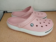 Używany, Crocs Crocband II Chodaki Sandały Damskie Rozmiar 9 Różowe Białe Czarne  na sprzedaż  Wysyłka do Poland