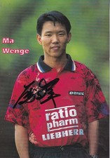 Autograf - Ma Wenge (tenis stołowy), używany na sprzedaż  Wysyłka do Poland