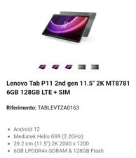 Lenovo tabp11 6gb usato  Cosenza