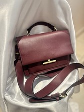 Burgundy structured leather for sale  LONDON