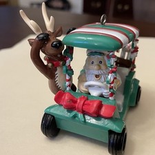 Papai Noel golfe com renas no carrinho #25 com tacos enfeite de Natal Noma 1985 comprar usado  Enviando para Brazil