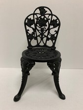 Cadeira de boneca de jardim de ferro forjado preto 14" de altura  comprar usado  Enviando para Brazil