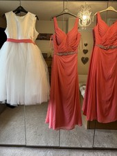 Bridesmaid dresses coral for sale  HOLMFIRTH