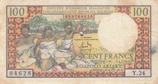 Madagascar 100 francs d'occasion  Mussy-sur-Seine